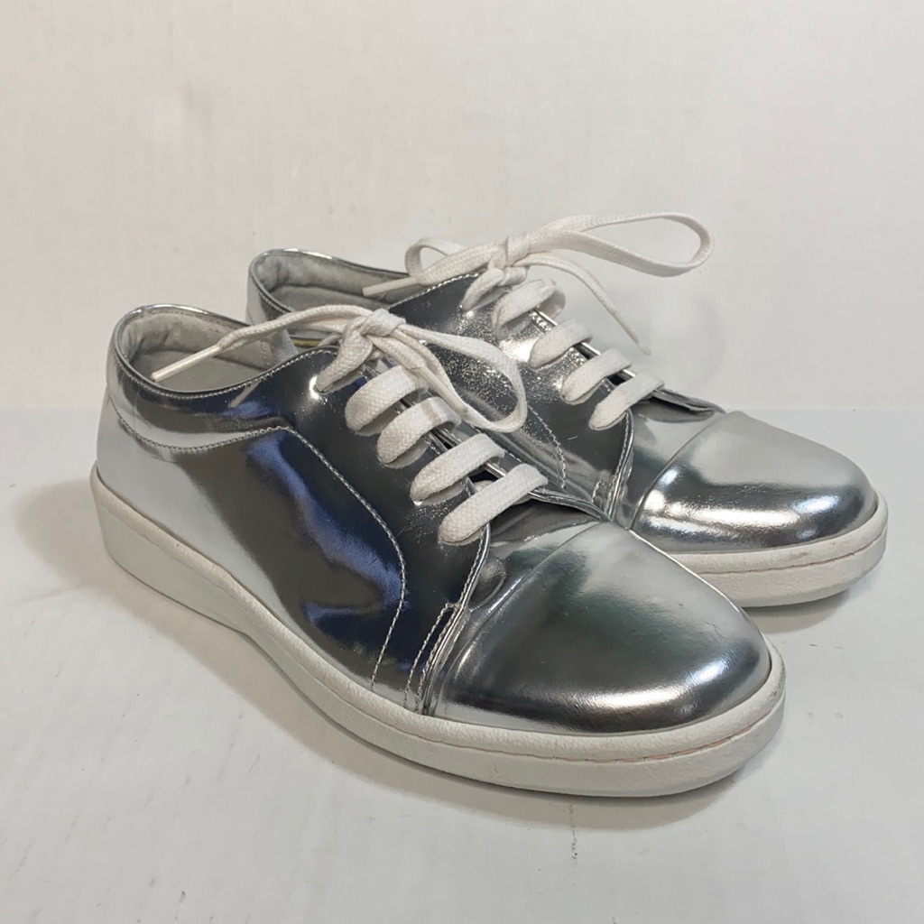 Miista London Adalynn Silver Metallic Sneakers.